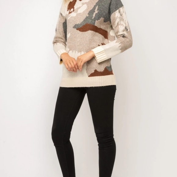 NWT Mystree Taupe & Grey Color Mix Pullover - Picture 2 of 6